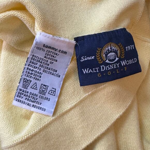 Walt Disney World x Tommy Hilfiger Womens Size Large Yellow Golf Sweater - Picture 4 of 5